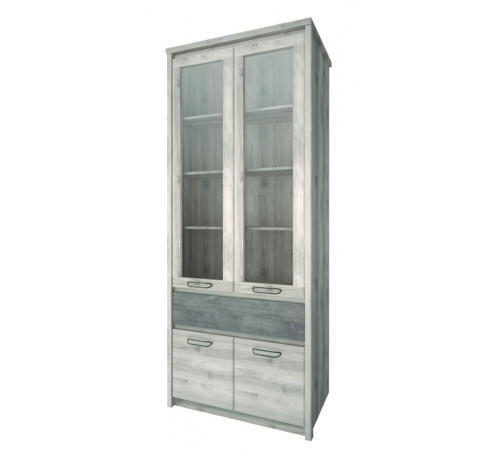 Шкаф-витрина для посуды Джаз 2V2D1S оникс Шкаф-витрина для посуды Джаз 2V2D1S оникс