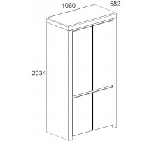 Двухстворчатый шкаф для одежды Таурус 2DG