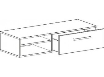 Низкая тумба под телевизор Кёльн-1220 Белый Аляска