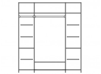 Шкаф для одежды Нинель ММ-167-01/04 (табак+тп)
